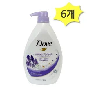 도브 라벤더 하이드레이션 바디워시 대용량 천ml x 6개 라벤더향 저자극