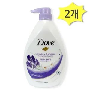 도브 라벤더 하이드레이션 바디워시 대용량 천ml x 2개 라벤더향 저자극