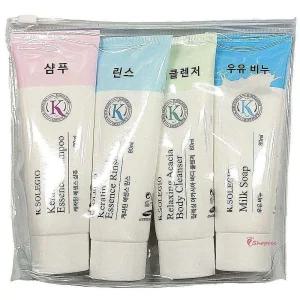 샴푸 우유비누 4종세트 바디클렌져 린스 간편 여행용abc521