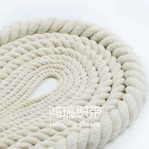 염색 없는 코튼 오리지널 컬러 100% 3 가닥 꼬인 로프 직경 5mm