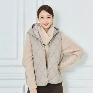 [NS홈쇼핑](7일)[산다미로]후드 퀼팅 조끼 2종[35523968]