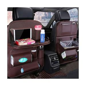 벤비아믹스 차량용 가죽 킥커버 멀티 테이블 수납 정리함 포켓 태블릿 거치 발자국 방지 00378