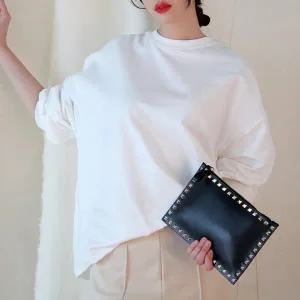 여성 오버핏 백슬릿 트임 맨투맨 루즈핏 데일리룩