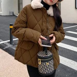 [피커]심플 야구점퍼 털카라 퀼팅