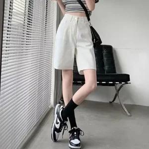 [피커]여성 여름 청반바지 캐주얼 하프 캐주얼바지 팬츠 1P