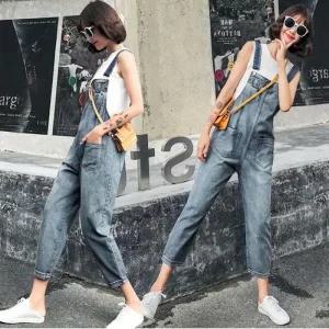 [피커]여자청멜빵바지 멜빵바지 오버롤즈 점프수트 캐주얼
