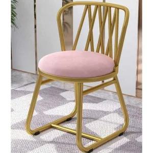 등받이 화장대의자 공주 골드 인테리어 파우더룸