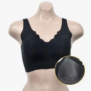 물방울 모양 패드 무봉제 심리스 스포츠브라 - 블랙 (WDBBCCA)