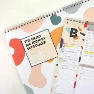 만년 빅사이즈 스프링 스케줄러 플래너 1P 다이어리 스줄러 다이어리 계획표 사무실 학생 주간 만년