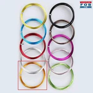 [셀러에이드]포비 와이어 공예 칼라철사 두께 1.5mm x 4M 금색