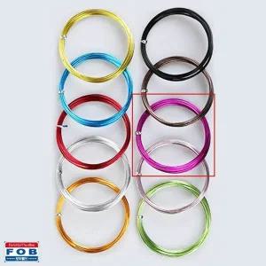 [셀러에이드]포비 와이어 공예 칼라철사 두께 1.5mm x 4M 보라