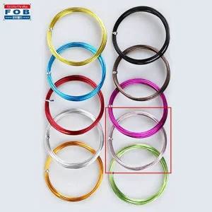 [셀러에이드]포비 와이어 공예 칼라철사 두께 1.5mm x 4M 분홍