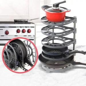 [콩심팥심]후라이팬 정리대 받침 냄비 거치대 수납