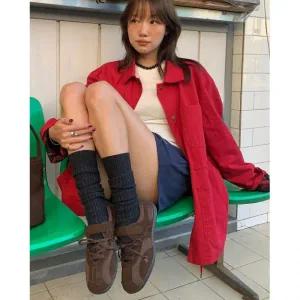 매장정품 오찌 OTZ [잉화]로마리 스웨이드 레이스업 스니커즈 코코아모브 브라운 FLOTFA3W41 172095