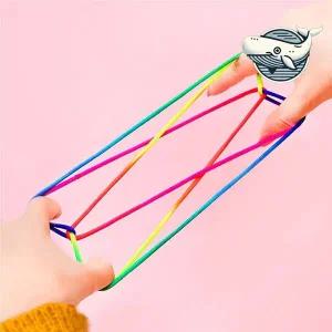 아이들 놀이용 무지개 실뜨기 실 다양한 색상