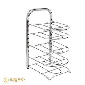 [골드스마일]리빙코아 사각 후라이팬 정리대 5단