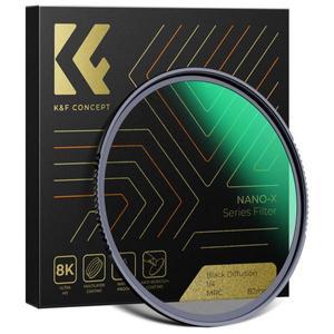 K&F Concept 67mm 1/4 1/8 블랙 프로 미스트 필터 1/2 1/1 블랙 확산 필터 NANO-X 72mm 77mm 82mm 49mm 52m