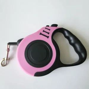 [셀러에이드]늘어나는 강아지 목줄 핑크색상 5M 리드줄 산책줄 사은품 산책줄