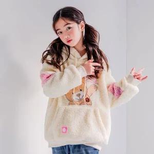 [보리보리/버블트리]버블트리 허밍베어양털후드티