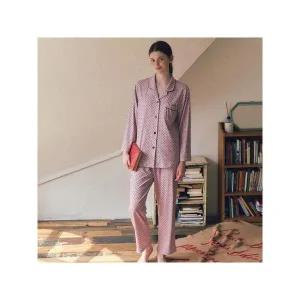 [솔브]비너스 정상 커플잠옷 코트나 기모 기하나염 여성 파자마 VPA4559W A_P408978690