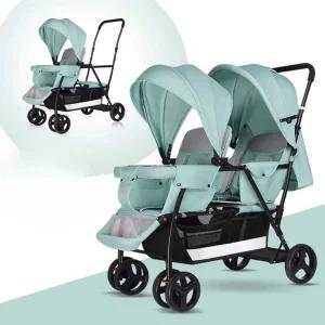더블1+1 트윈 쌍둥이 경량 유모차 접이식 유모차