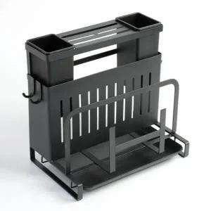 [콩심팥심]도마 수납 칼꽂이 블랙 주방 칼 정리함 칼도마 수납함