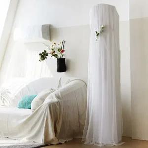 한스데코 프리미엄 스탠드에어컨커버 웨딩화이트 단품 삼성 엘지 벽걸이형 보관덮개