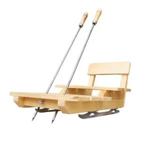 얼음 썰매 나무 원목