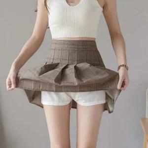 체크 플리츠스커트 미니스커트 주름스커트 테니스치마
