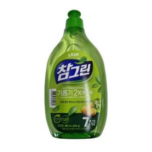 참그린 녹차 뽀드득 500g 용기 주방 세제 기름 설거지