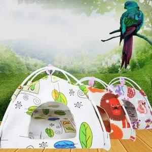 [콩심팥심]앵무새 텐트 새장 둥지 소동물 은신처 침대 새집 소형 새용품