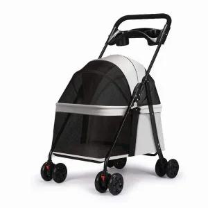 [콩심팥심]강아지 애견 유모차 고양이 산책 외출용 카트 접이식 외출유모차