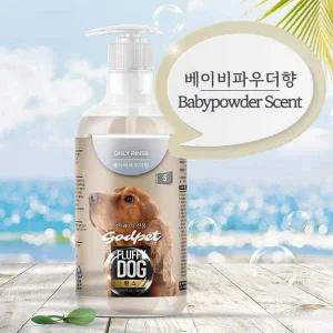 [콩심팥심]베이비파우더향 플러피 린스 750ml 도그 강아지보습샴푸 애완견샴푸