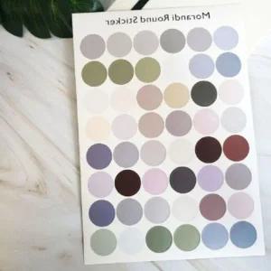 라운드 스케줄러 다용도 원형 셀프청첩장 칼라 데코용 달력스티커