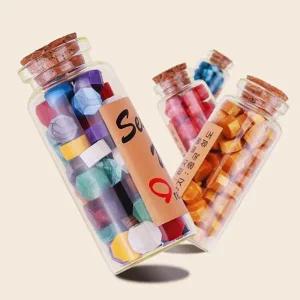 씰 스탬프 60알 10실링왁스 그린골드 봉투 청첩장