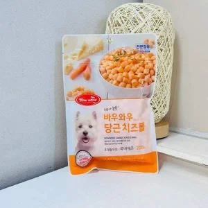 [콩심팥심]당근치즈볼 200g 바우와우 강아지소고기간식 오리고기 수제간식