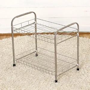 스테인리스 사각 선반 조립형 미니 진열대 2단 랙