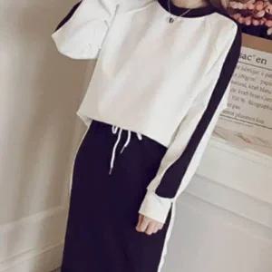 투톤 맨투맨 치마 세트 간절기 투피스 스커트