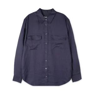 스크래치_이큅먼트 여성 린넨 네이비 셔츠 Q1050 E035 PEACOAT(115007)