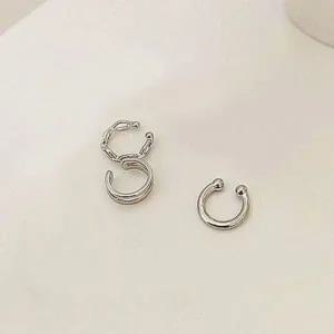 [콩심팥심]심플한 기본 귀 귀찌 레이어드 모던 써클 이어커프 3