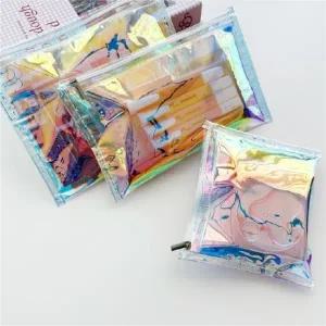 지앤지 트렌디  클리어 홀로그램 파우치 지개빛 컬러