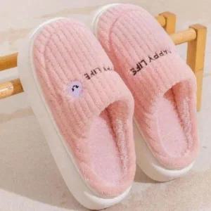 /신상오픈런 여성용 겨울 사무실 실내 슬리퍼 퍼 디자인