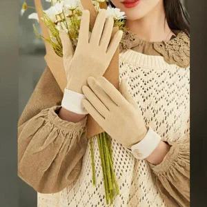 /신상오픈런 여성용 겨울 스마트폰 터치 장갑 검지 오픈