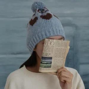 /신상오픈런 여성용 하트 디자인 폼폼 털방울 니트 비니