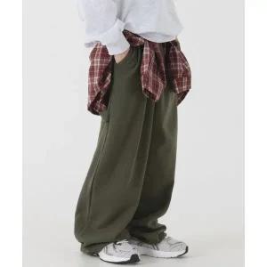 매장정품 PIANER KIDS 와이드 카펜터 스웨트 팬츠 (카키)