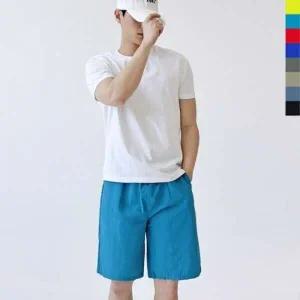 커플 워크 비치웨어 남녀공용 밴딩 반바지