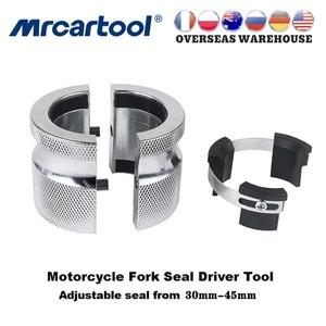 Mr Cartool 바이크 오토바이 포크 씰 드라이버 조정 가능 설치 도구 기존 인버티드 설치에서 작동 30mm-45m