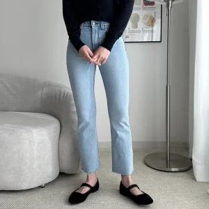 빅사이즈 510 히든블루데님부츠컷팬츠 DLOQ472