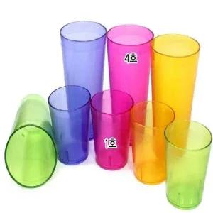 ksr (SM)플라스틱컵 5P-색상랜덤 원샷잔 아이스커피컵