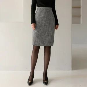 [시크라인] (~XXL까지) 베레온 트위드 H라인 스커트 겨울 하객룩 오피스룩 모임룩 격식룩 연말룩 빅사이즈